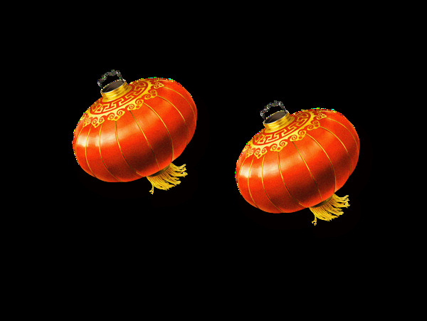 红色喜庆灯笼装饰素材