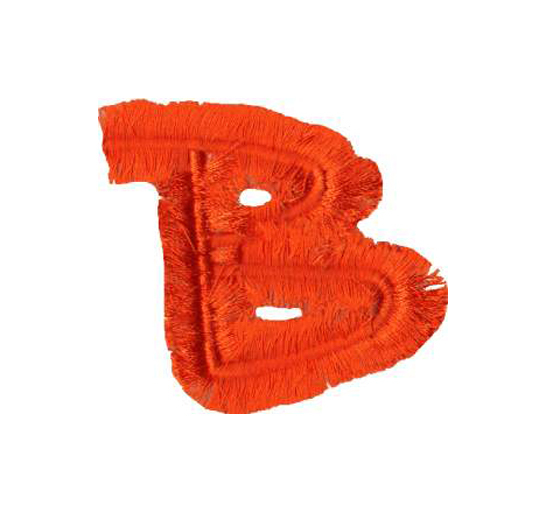 繡花英文B字母橘黃色免費(fèi)素材