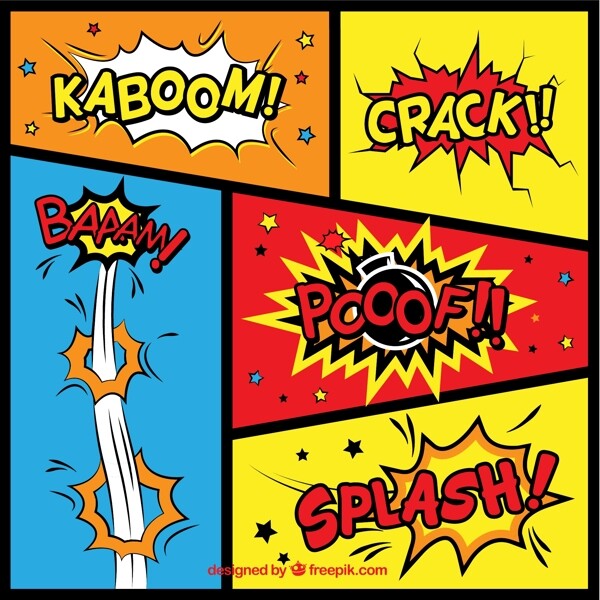 漫画爆炸语言对话框图片