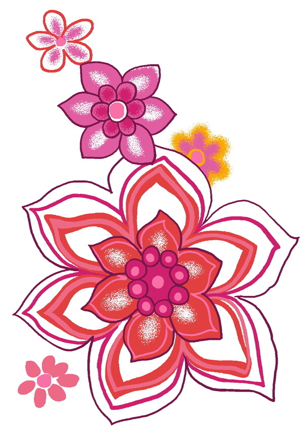 花草插圖花紋圖案0290
