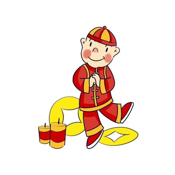 新年鞭炮金幣恭喜發(fā)財(cái)