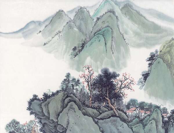 水墨山水畫圖片