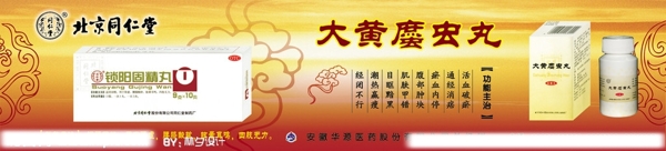 北京同仁堂药品广告海报设计