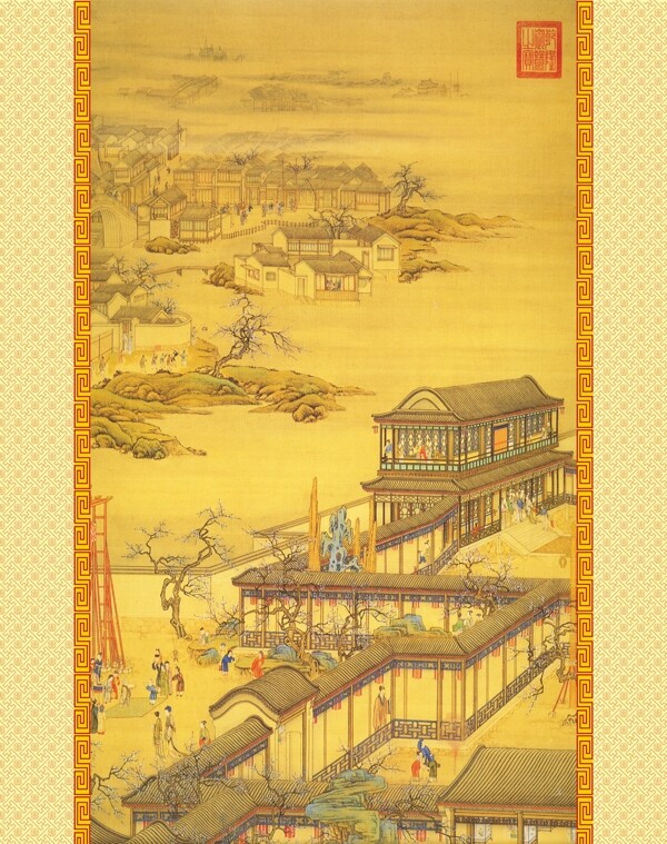 中國畫三玻璃移門圖片大全編號S3035