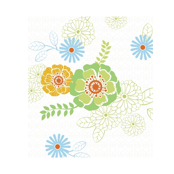 時(shí)尚花朵矢量背景