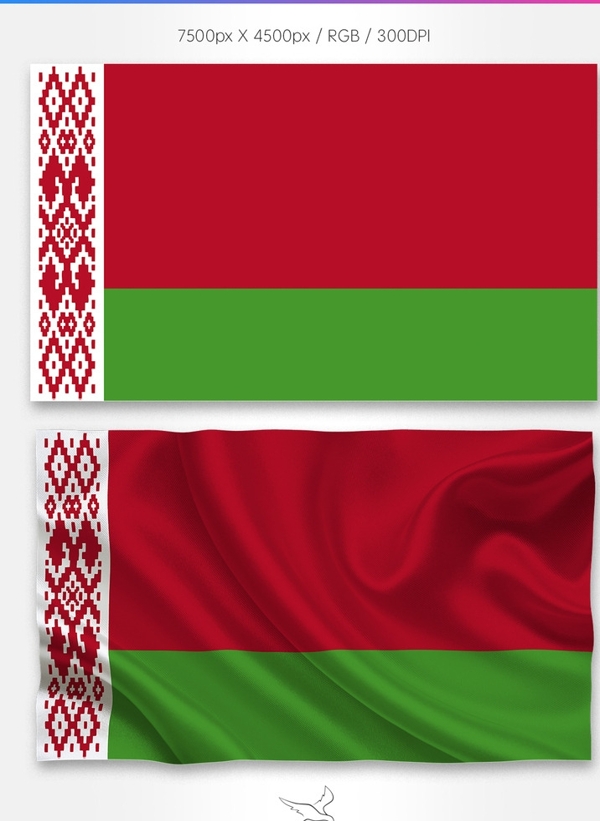 白俄罗斯国旗分层psd