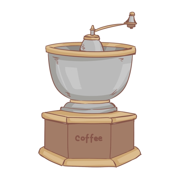 清新复古文艺风手摇式咖啡壶