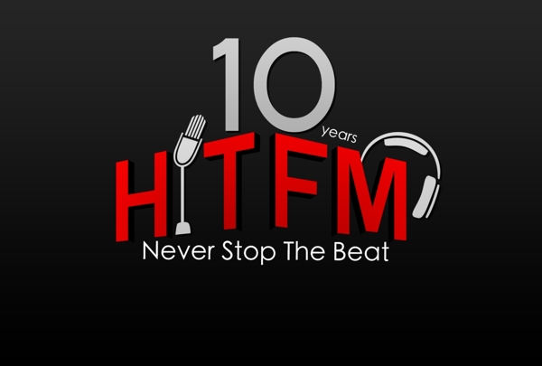 hitfm10周年logo設(shè)