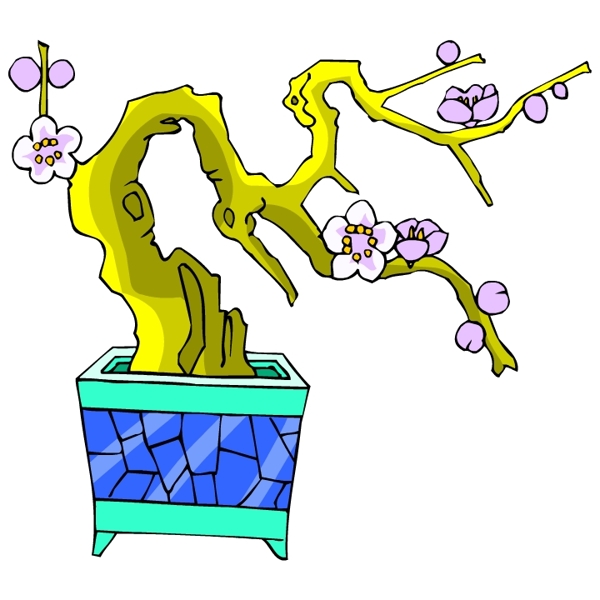 花卉古典插畫