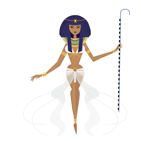 创意手绘古埃及女神