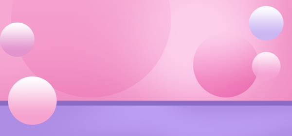 粉紫色圆形电商背景设计