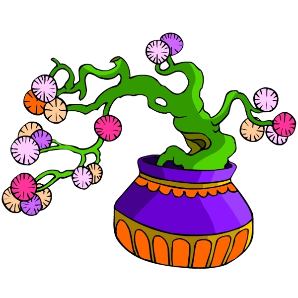 樹木古典插畫