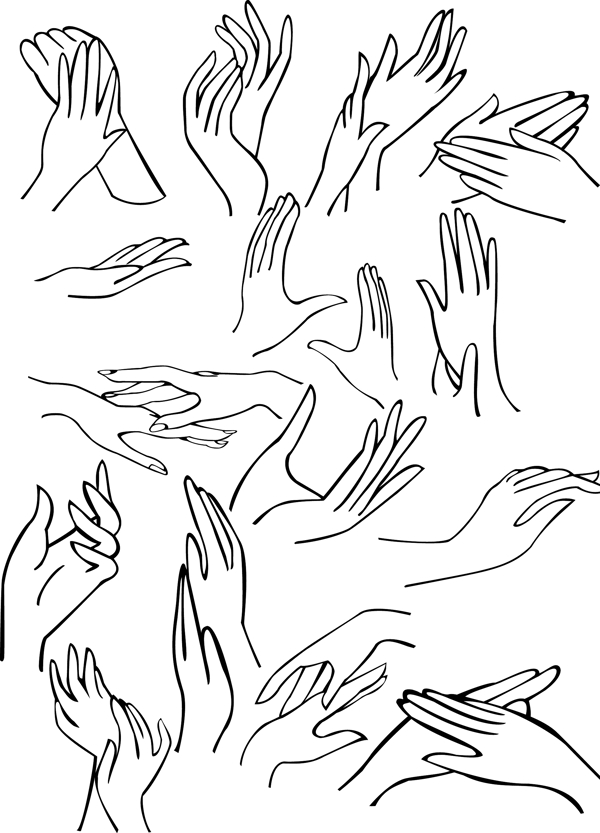 各種矢量手勢圖