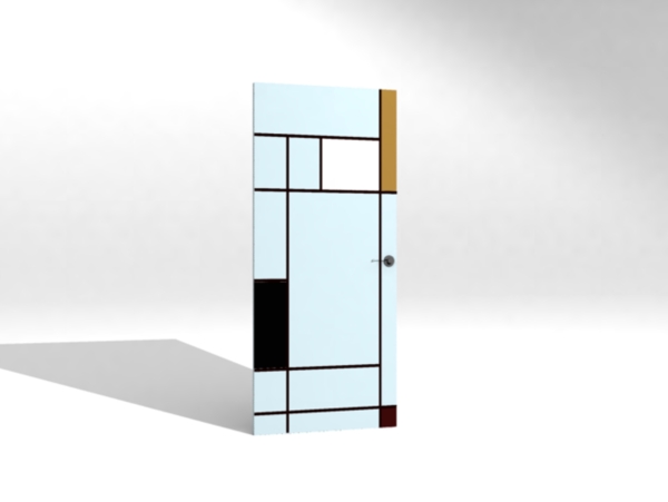 玻璃門3D模型