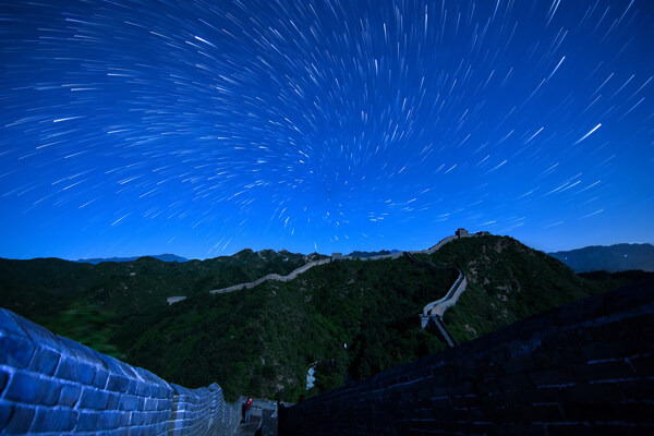 河北金山岭长城夜空