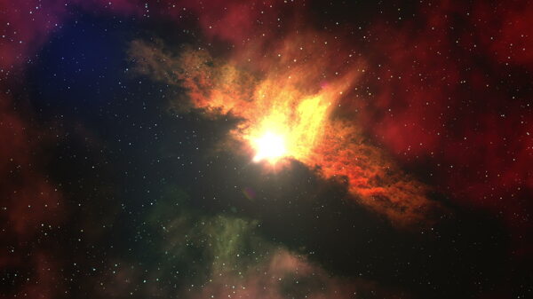 五彩的星系运动的背景视频免费下载