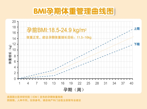 BM孕期体重管理曲线图