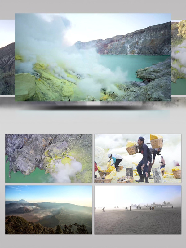 2K印尼火山景观旅游风光人文展示