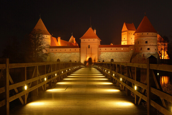ampgt城堡夜景背景图片