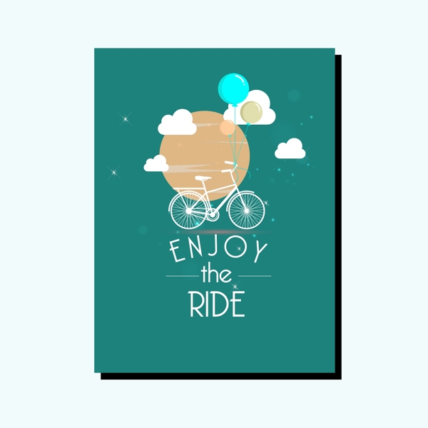 浮动自行车海报