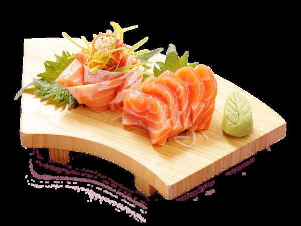 清新鲜美橙色三文鱼料理美食产品实物