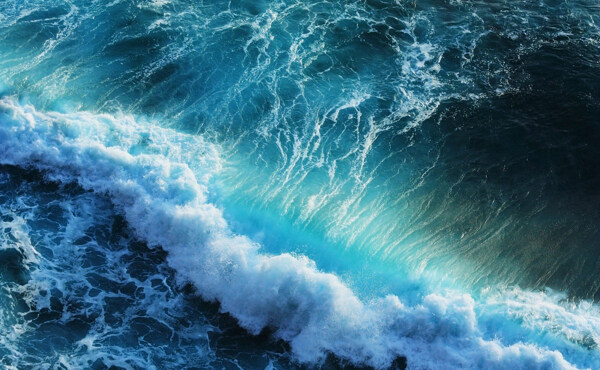 蓝色的海浪