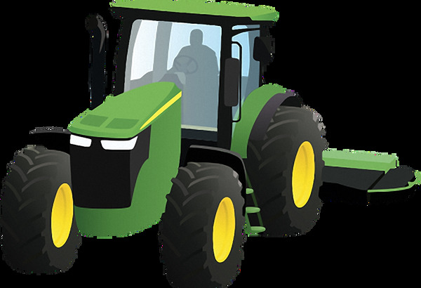 绿色农用拖拉机免抠png透明素材