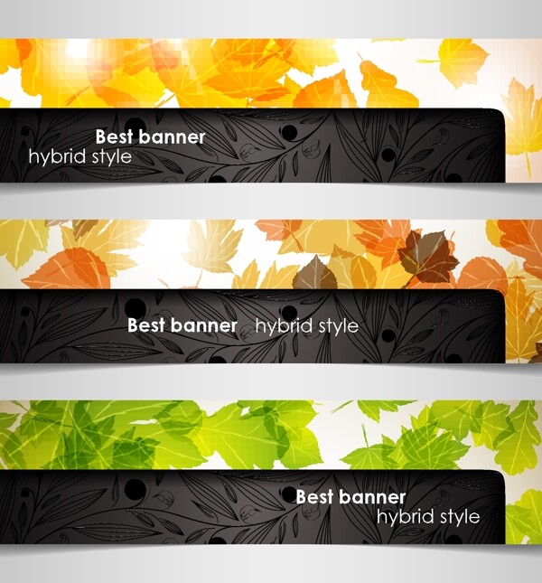 主題banner矢量素材04