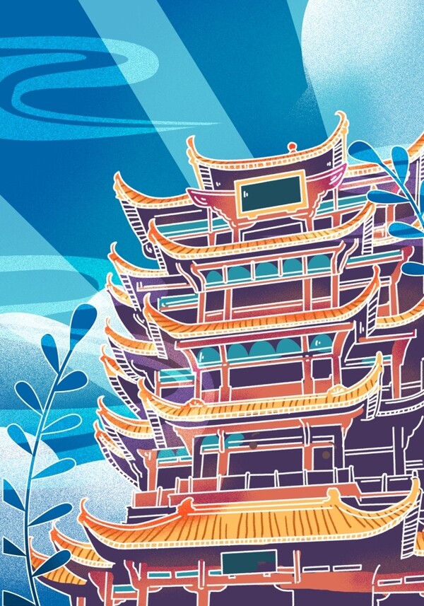 黃鶴樓插畫(huà)