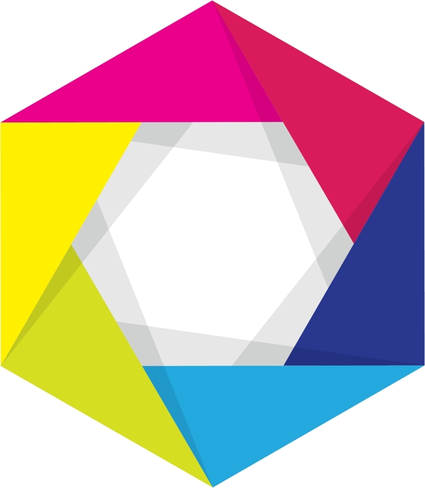 彩色六邊形圖形LOGO圖片