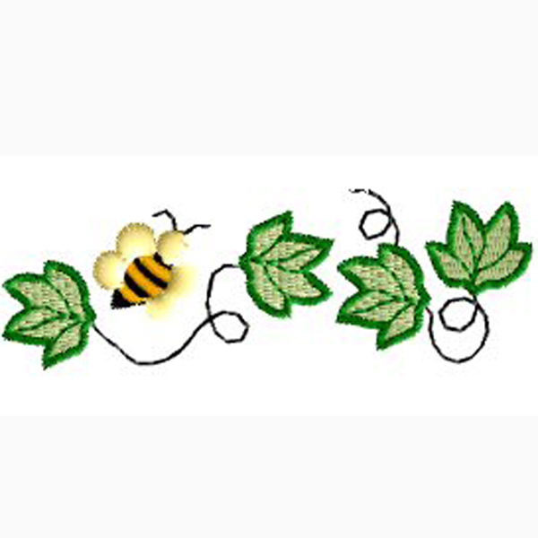 绣花花纹蜜蜂免费素材