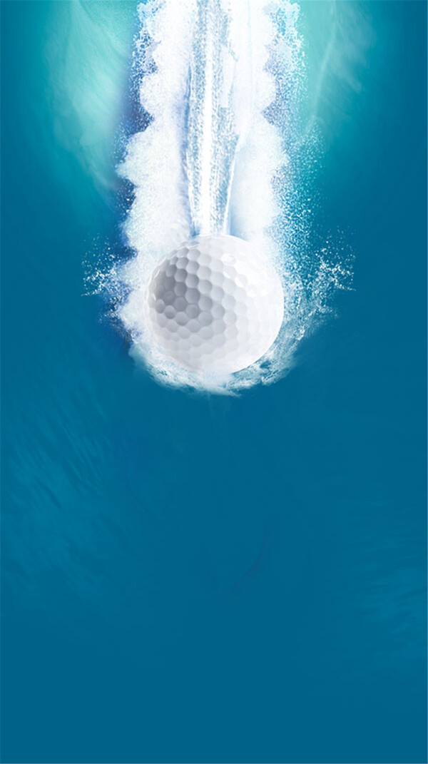 海面上的高尔夫球