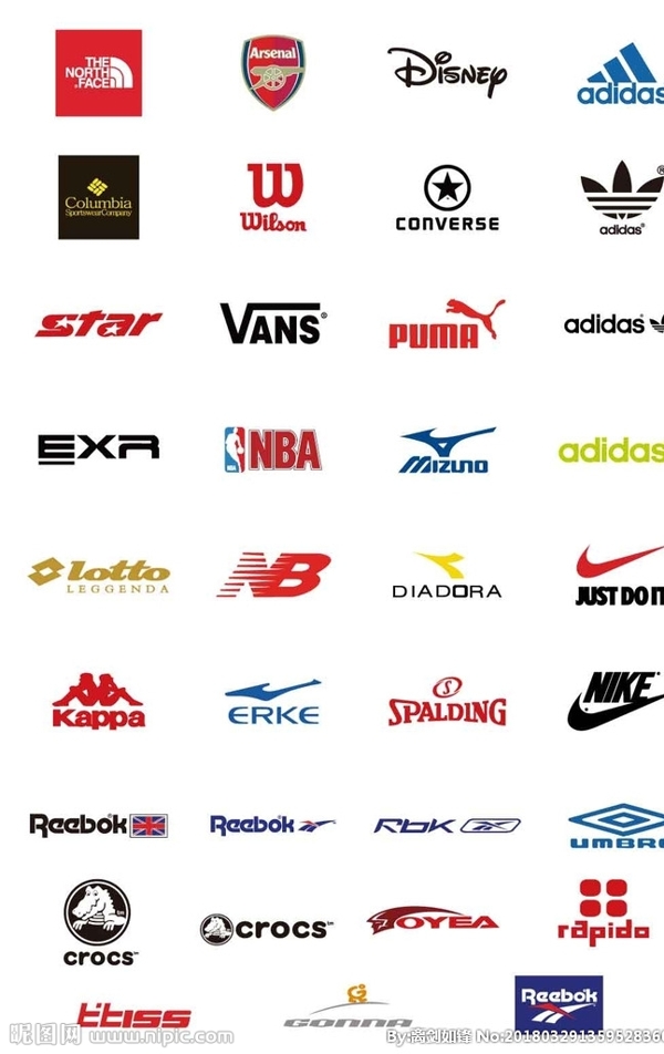 各类运动品牌标志