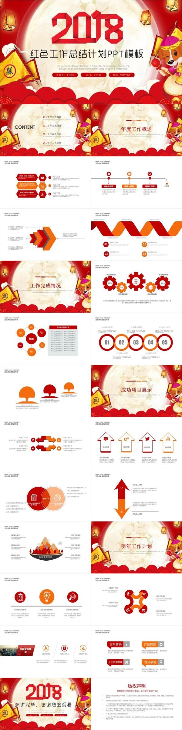 紅色大氣2018工作總結(jié)匯報(bào)PPT模板