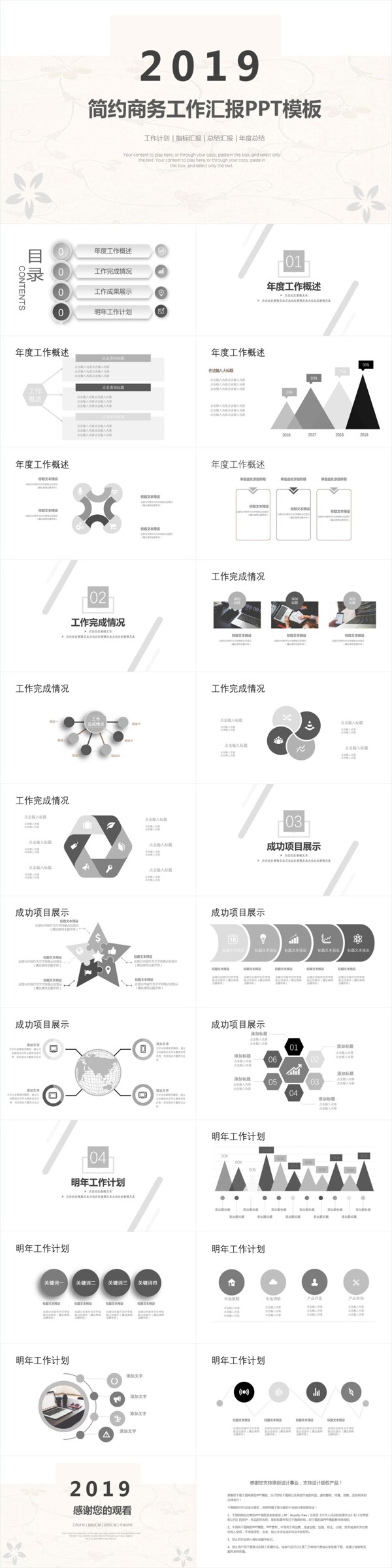 簡約商務(wù)工作匯報PPT范文