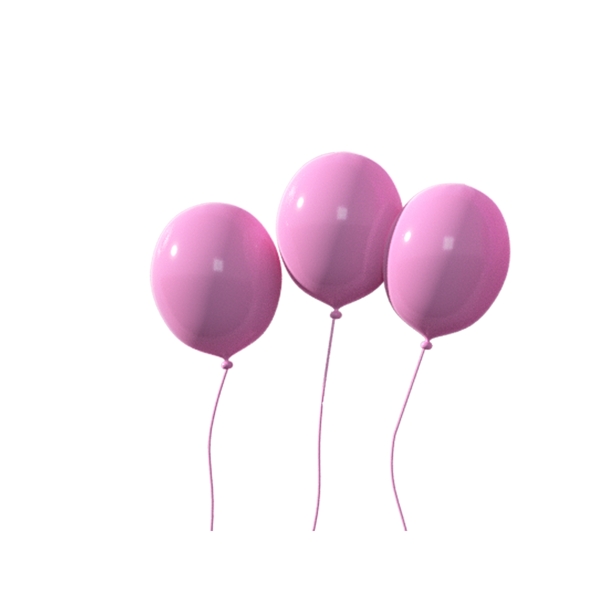 卡通粉色气球下载