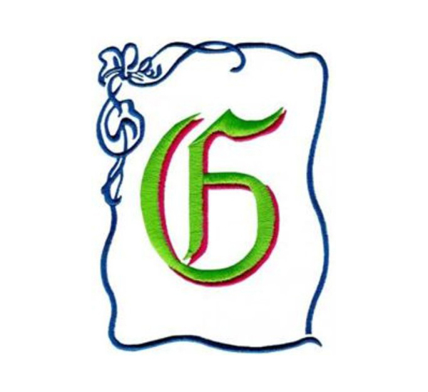 繡花文字英文G色彩免費(fèi)素材