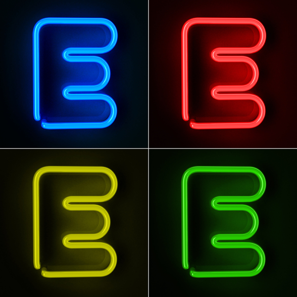 霓虹燈字母E