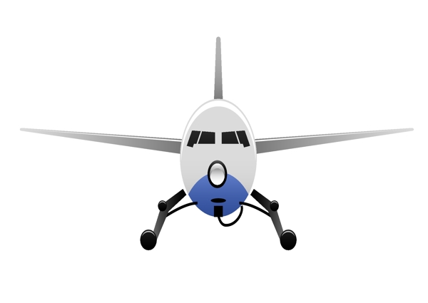 飞机交通卡通插画
