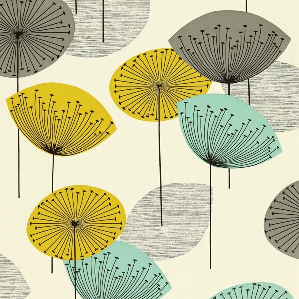 彩色莲蓬伞图案壁纸素材