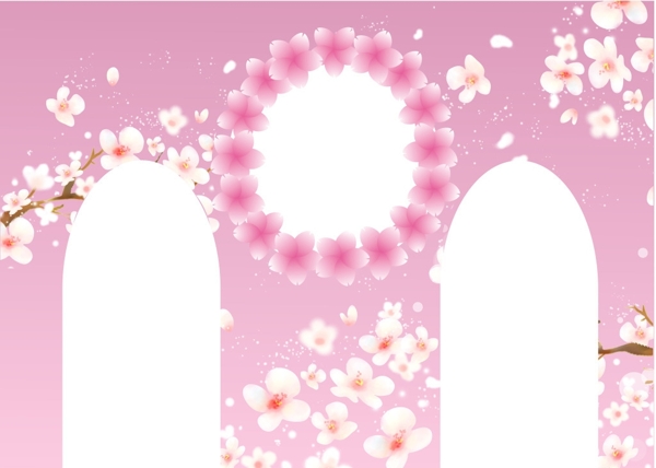 婚禮迎賓區(qū)KT板櫻花