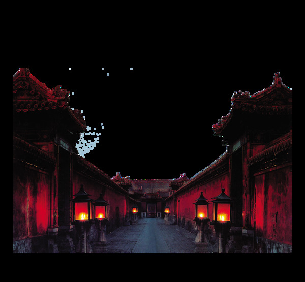 卡通故宮場景png元素