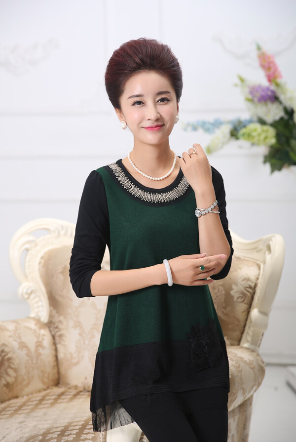女裝媽媽裝淘寶女裝婦女裝圖片
