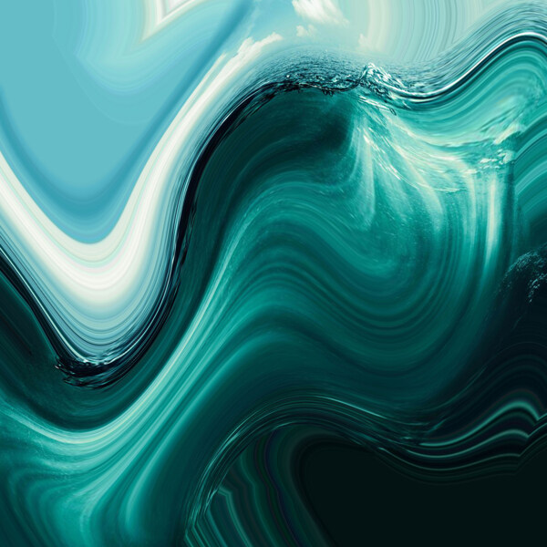 彩色扭曲大海插畫(huà)