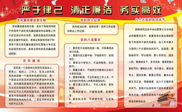 廉政展板圖片