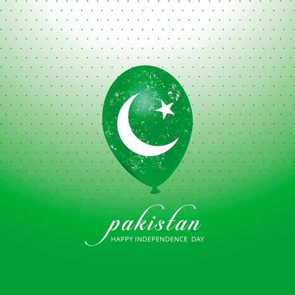独立日巴基斯坦国旗气球