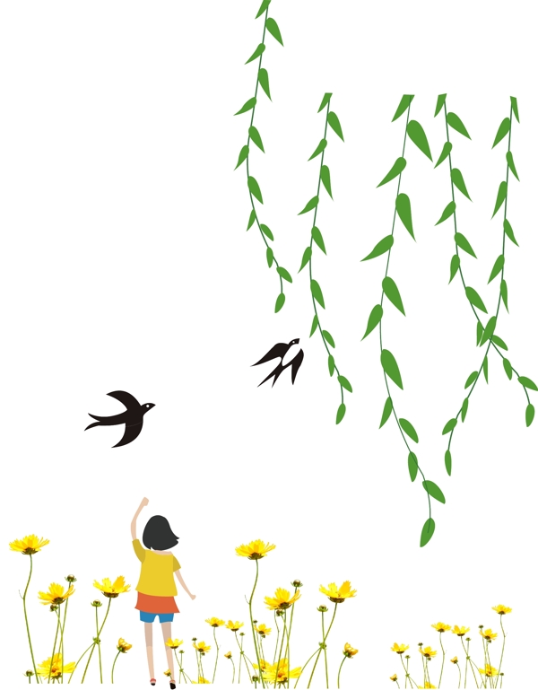 二十四节气手绘插画立夏