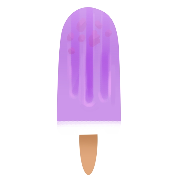 紫色冰淇淋插畫