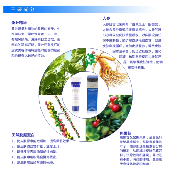 淘寶化妝品主要成分模板圖片