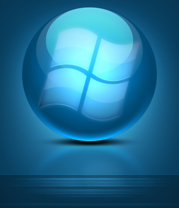蓝色window水晶球图片